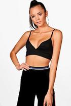 Boohoo Tall Amy Basic Front Plunge Crop Cami