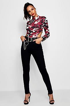 Boohoo Rhea 30 Leg High Waist Skinny Jeans