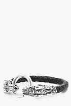 Boohoo O Ring Detail Plait Bracelet
