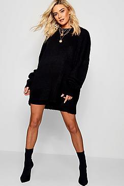 Boohoo Oversized Rib Knit Boyfriend Jumper