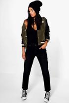 Boohoo Robyn High Rise Straight Leg Jeans Black