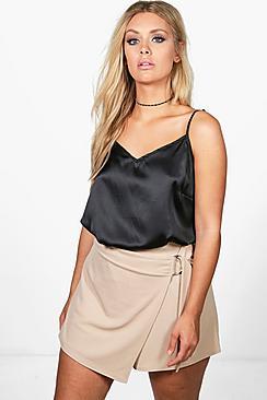 Boohoo Plus Wrap Over D-ring Skort