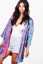 Boohoo Charlotte Sequin Velvet Kimono Multi