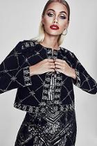 Boohoo Premium Verity Tassle & Beaded Embellished Jacket