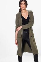 Boohoo Bethany Parachute Pocket Utility Duster