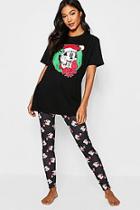 Boohoo Disney Christmas Santa Mickey Leggings