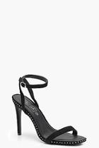 Boohoo Rose Square Toe Barely There Heels