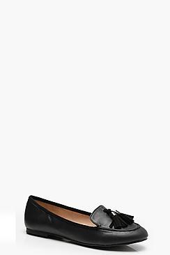 Boohoo Rose Tassel Slipper Ballets