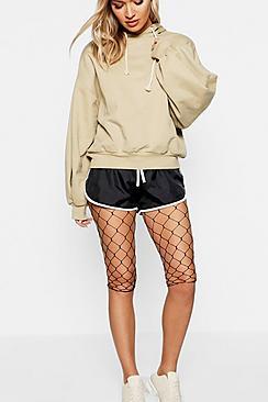 Boohoo Woman & Plain Fishnet Cycling Shorts 2 Pack