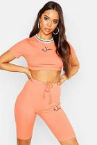 Boohoo Woman Embroidered Cap Sleeve Crop