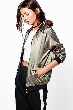 Boohoo Emilia Reversible Satin Bomber