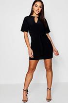 Boohoo Faith Drape Wide Sleeve Shift Dress