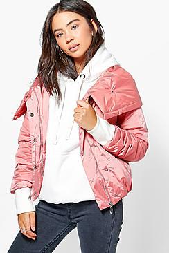 Boohoo Florence Crop Padded Jacket