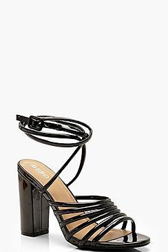 Boohoo Multi Strap Block Heel Sandals