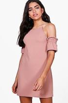 Boohoo Strappy Ruched Shift Dress