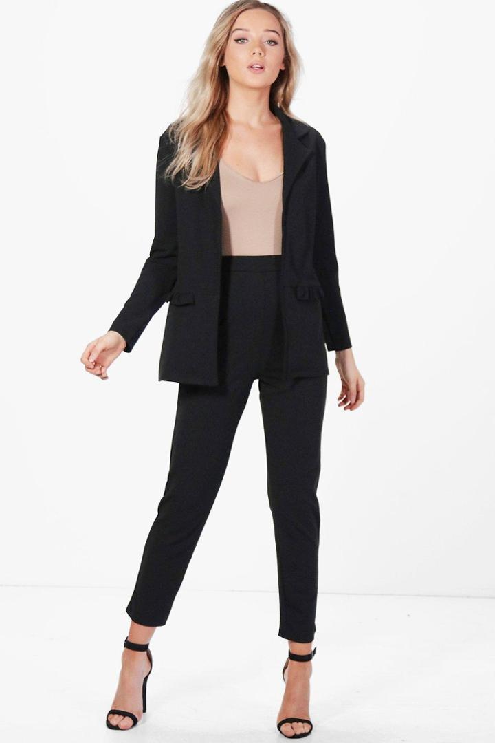 Boohoo Bella Skinny Trouser Black