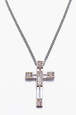 Boohoo Detailed Cross Pendant Necklace