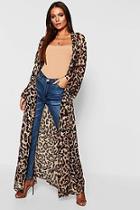 Boohoo Leopard Maxi Kimono