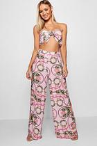 Boohoo Ella Chain Print Bandeau And Maxi Co-ord