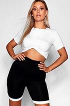 Boohoo Plus Contrast Panel Cycle Short