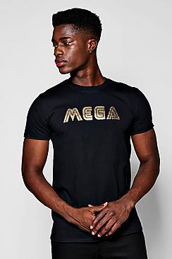Boohoo Mega Foil Print T-shirt