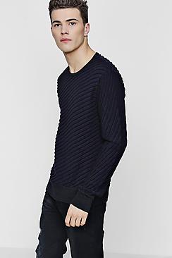 Boohoo Ribbed Crew Neck Jumper