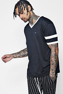 Boohoo V-neck Sports Man T-shirt