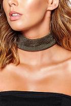 Boohoo Layla Slinky Shimmer Wide Choker