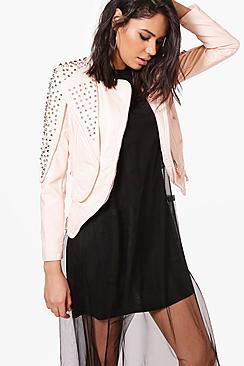 Boohoo Bella Boutique Studded Biker Jacket