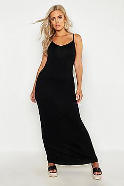 Boohoo Plus Basic Strappy Maxi Dress