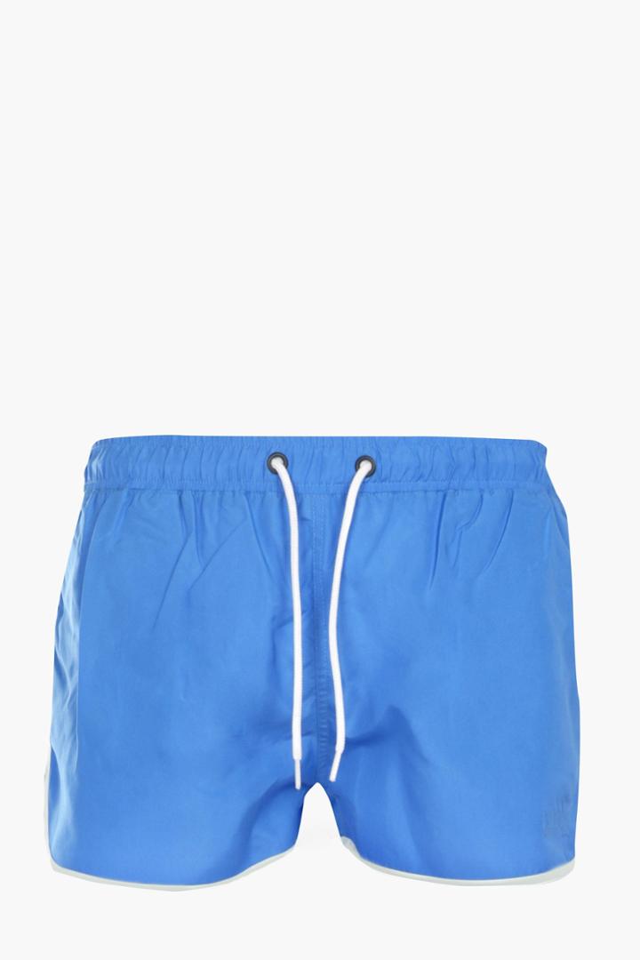 Boohoo Plain Runner Swim Shorts Blue