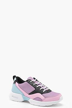 Boohoo Pastel Panel Sports Trainers