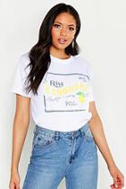 Boohoo Tall Lemonade Slogan T-shirt