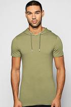 Boohoo Muscle Fit Hooded T Shirt