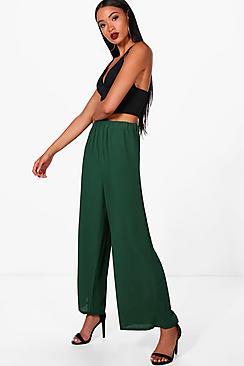 Boohoo Gabrielle Wide Leg Textured Trouser