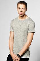 Boohoo Faux Layer Knitted Tee With Jersey Insert Sand