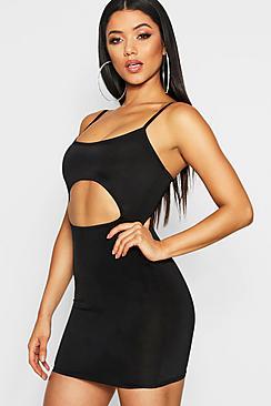 Boohoo Cut Out Slinky Dress
