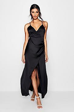 Boohoo Boutique Gillian Safari Wrap Maxi Dress