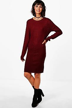 Boohoo Julia Rib Knit Jumper Dress