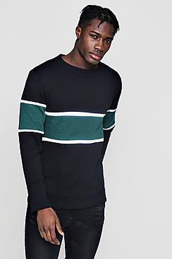 Boohoo Colour Block Panel Sweater
