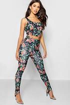 Boohoo Woven Floral Tapered Trouser