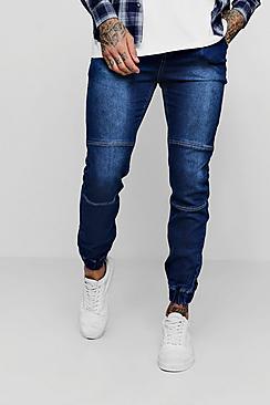 Boohoo Skinny Fit Jersey Denim Joggers