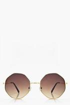 Boohoo Ivy Angular Frame Ombre Sunglasses
