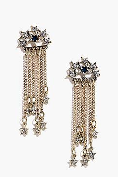 Boohoo Rose Boutique Diamante Star Earrings