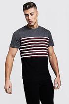 Boohoo Colour Block Stripe T-shirt
