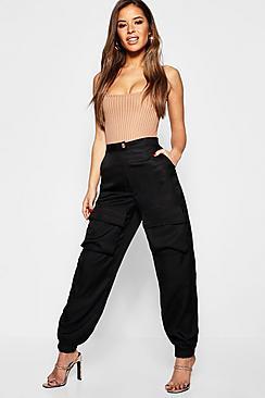 Boohoo Petite Pocket Detail Cargo Trouser