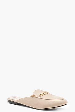 Boohoo Chain Trim Mule Loafers