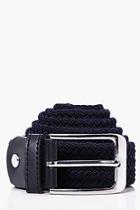 Boohoo Stretch Woven Belt With Metal Buckle