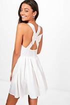 Boohoo Tall Rachel Bow Back Detail Dress