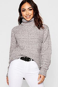 Boohoo Chunky Roll Neck Jumper